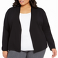 Alfani Women's Full Needle Sweater Coat Black Size 2X