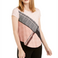 Alfani Women's Printed T-Shirt Pink Size Medium