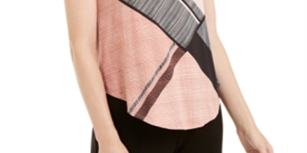 Alfani Women's Printed T-Shirt Pink Size Medium