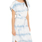 INC International Concepts Women's Tie Dye Scoop Neck Dress Blue Size XX-Large