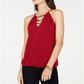 INC International Concepts Women's Embellished Top Red Size Medium