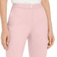 Alfani Women's Zippered Pocketed Solid Straight Leg Pants Pink Size 6