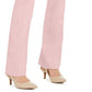 Alfani Women's Zippered Pocketed Solid Straight Leg Pants Pink Size 6
