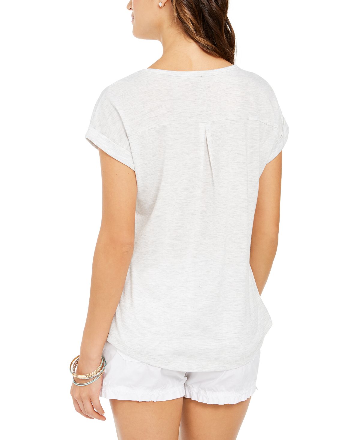 Style & Co Women's Printed Graphic Top Gray Size X-Large