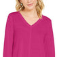 Style & Co Women's Seam Detail High Low Top Pink Size Small