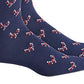 BAR III Women's Navy Pink Arch Support Crew Socks