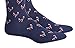 BAR III Women's Navy Pink Arch Support Crew Socks