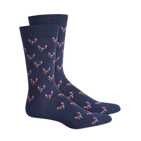 BAR III Women's Navy Pink Arch Support Crew Socks