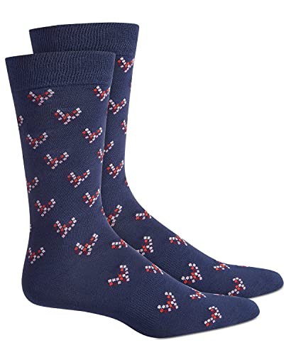 BAR III Women's Navy Pink Arch Support Crew Socks