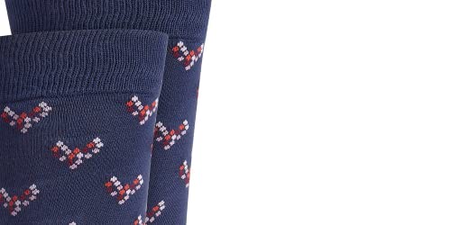 BAR III Women's Navy Pink Arch Support Crew Socks