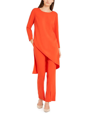 Alfani Women's Asymmetrical Tunic Red Size Medium