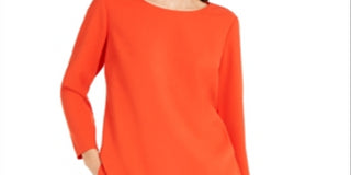 Alfani Women's Asymmetrical Tunic Red Size Medium