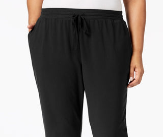 Karen Scott Women's Drawstring Waist Soft Pants Black Size 3X