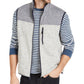 Club Room Men's Colorblock Fleece Sweater Vest Gray Size XX-Large