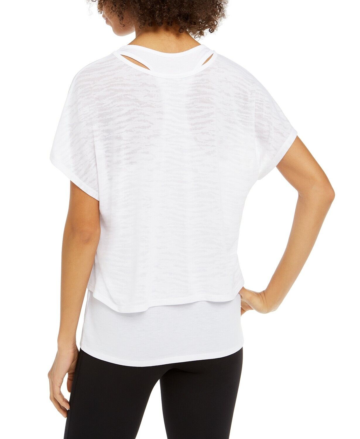 ID Ideology Women's Fitness Workout T-Shirt White Size XX-Large