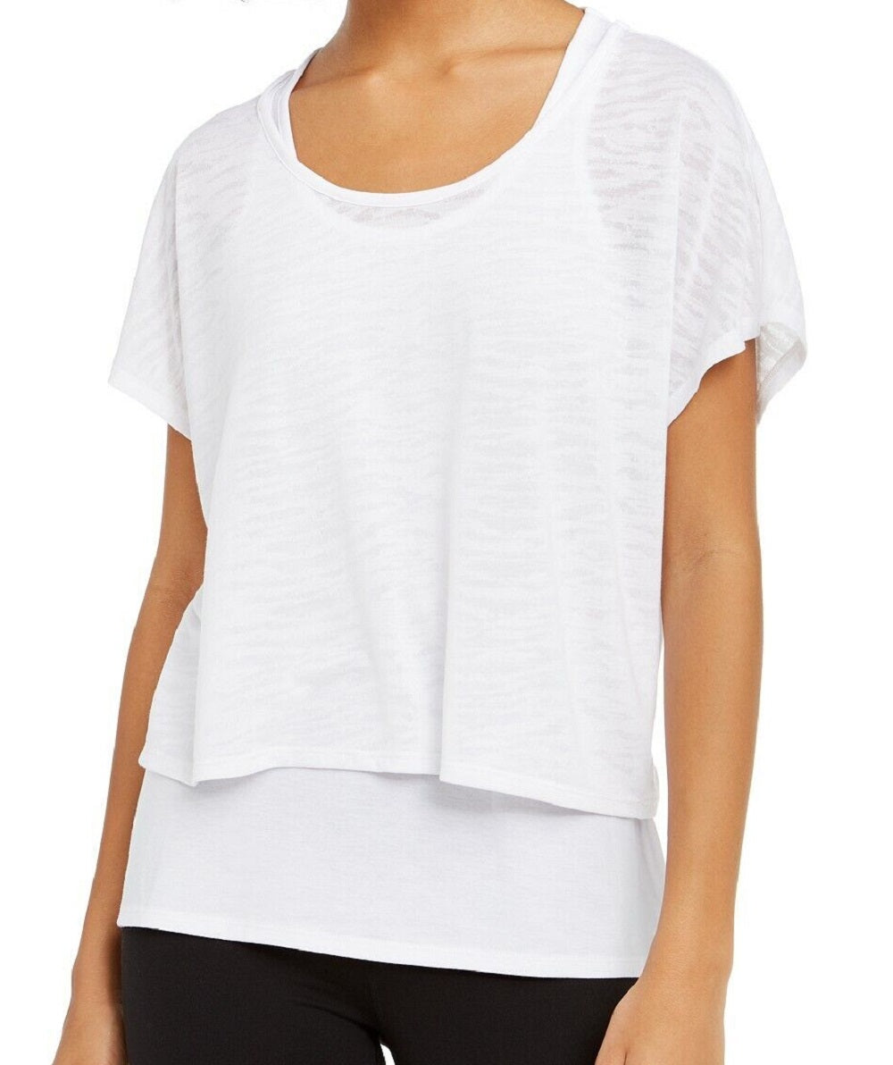 ID Ideology Women's Fitness Workout T-Shirt White Size XX-Large