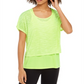ID Ideology Women's Printed Burnout Layered T-Shirt Yellow Size S