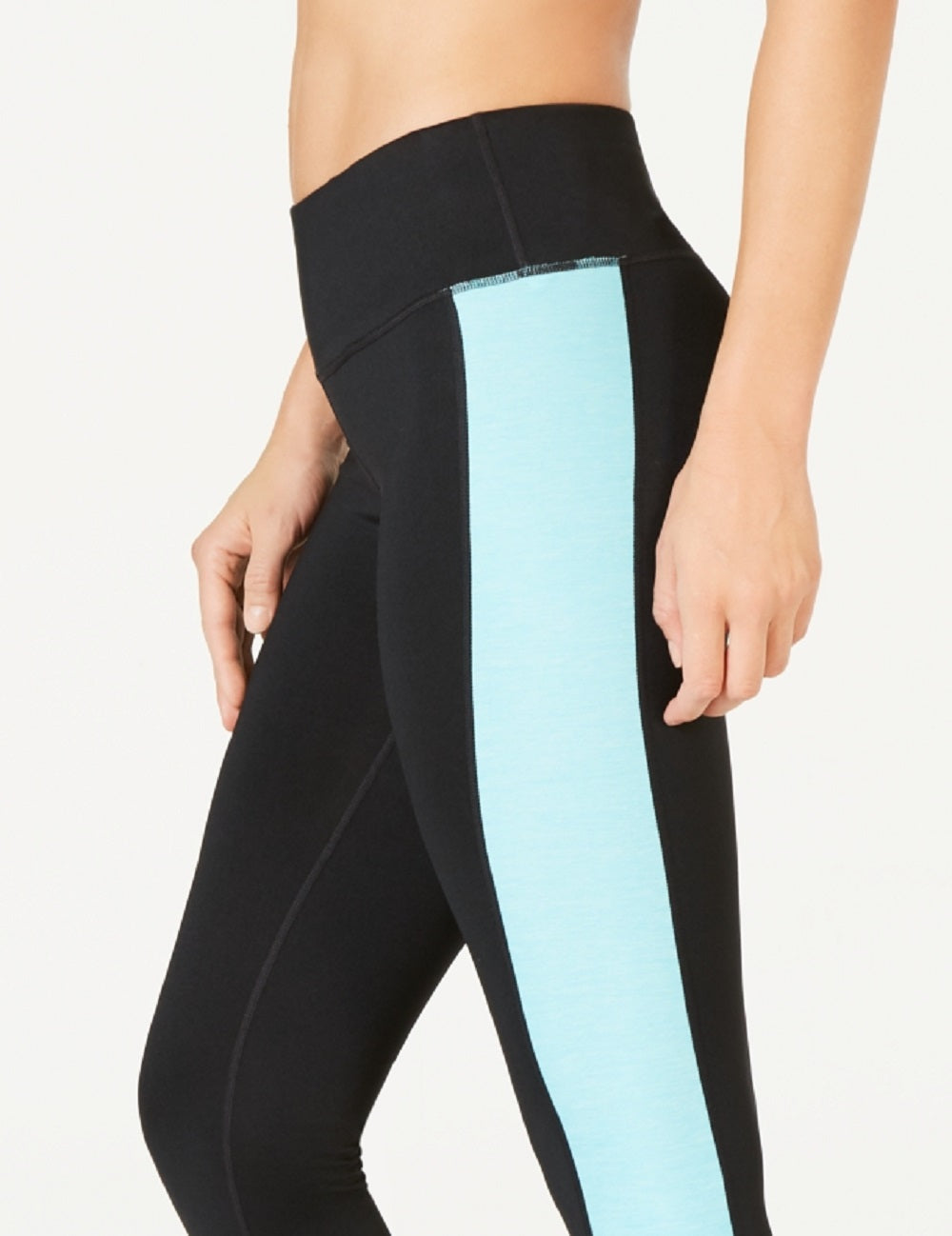 ID Ideology Women's Essentials Colorblocked Cropped Leggings Black Size X-Small