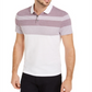 Alfani Men's Striped Collared Polo Shirt Brown Size Medium