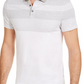 Alfani Men's Twill Striped Polo Shirt White Size XX-Large