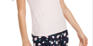 Maison Jules Women's Knit Tie Sleeve Top Pink Size Small