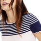 Maison Jules Women's Color Block Striped Short Sleeve Crew Neck T-Shirt Blue Size X-Large