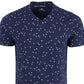 Sun + Stone Men's All Over Cross Printed Crew Neck T-Shirt Blue Size Large
