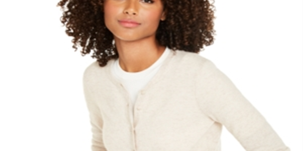 Charter Club Women's Cashmere Essential Cardigan Brown Size X-Large