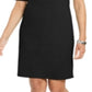Karen Scott Women's Cotton Cuffed Sleeve Dress Black Size Small