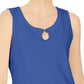 Karen Scott Women's Blue Keyhole Hardware Tank Size X-Small