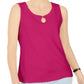 Karen Scott Women's Keyhole Hardware Tank Pink Size Large