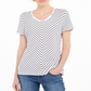Karen Scott Women's Mitered Stripe Top White Size X-Small