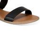 Sun + Stone Women's Easten Slide Sandals Black Size 6.5 M