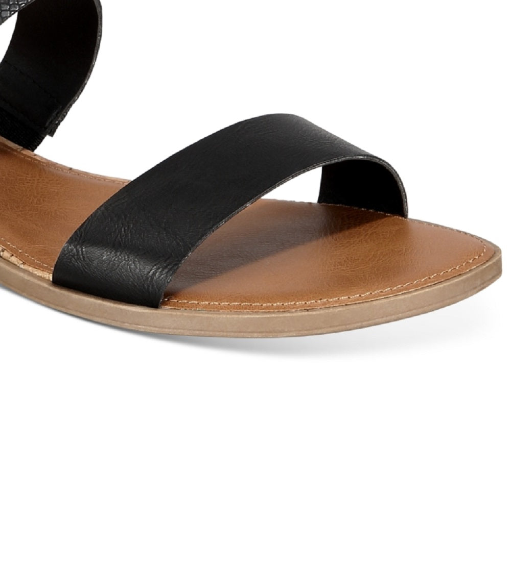 Sun + Stone Women's Easten Slide Sandals Black Size 6.5 M