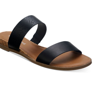 Sun + Stone Women's Easten Slide Sandals  Shoes Black Size 8.5 M