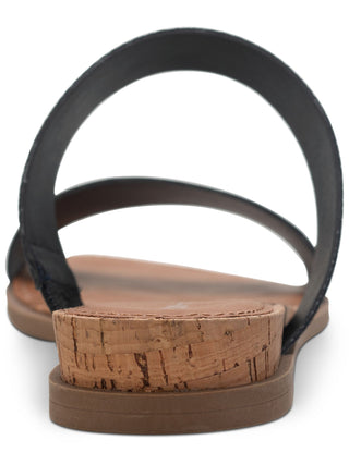 Sun + Stone Women's Easten Slide Sandals  Shoes Black Size 8.5 M