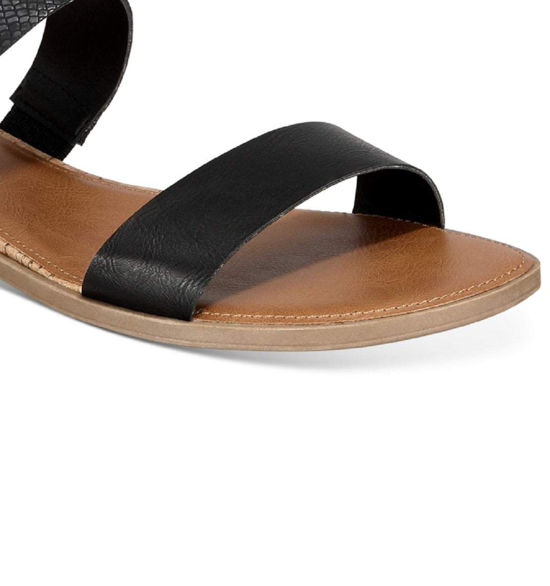 Sun + Stone Women's Easten Slide Sandals Black Size 10 M