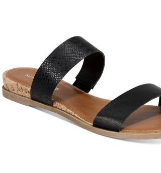 Sun + Stone Women's Easten Slide Sandals Black Size 10 M