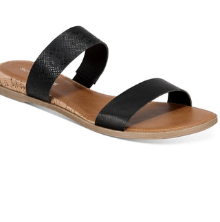 Sun + Stone Women's Easten Slide Sandals Black Size 11 M