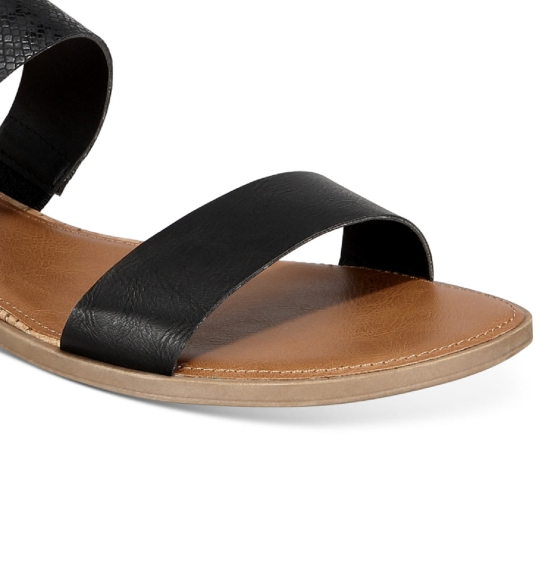 Sun + Stone Women's Easten Slide Sandals Black Size 11 M