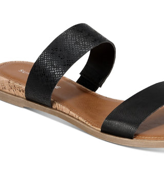 Sun + Stone Women's Easten Slide Sandals Black Size 11 M