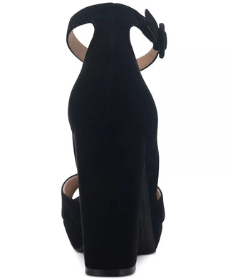 Sun + Stone Women's Reeta Block Heel Platform Sandals Black Size 8 M