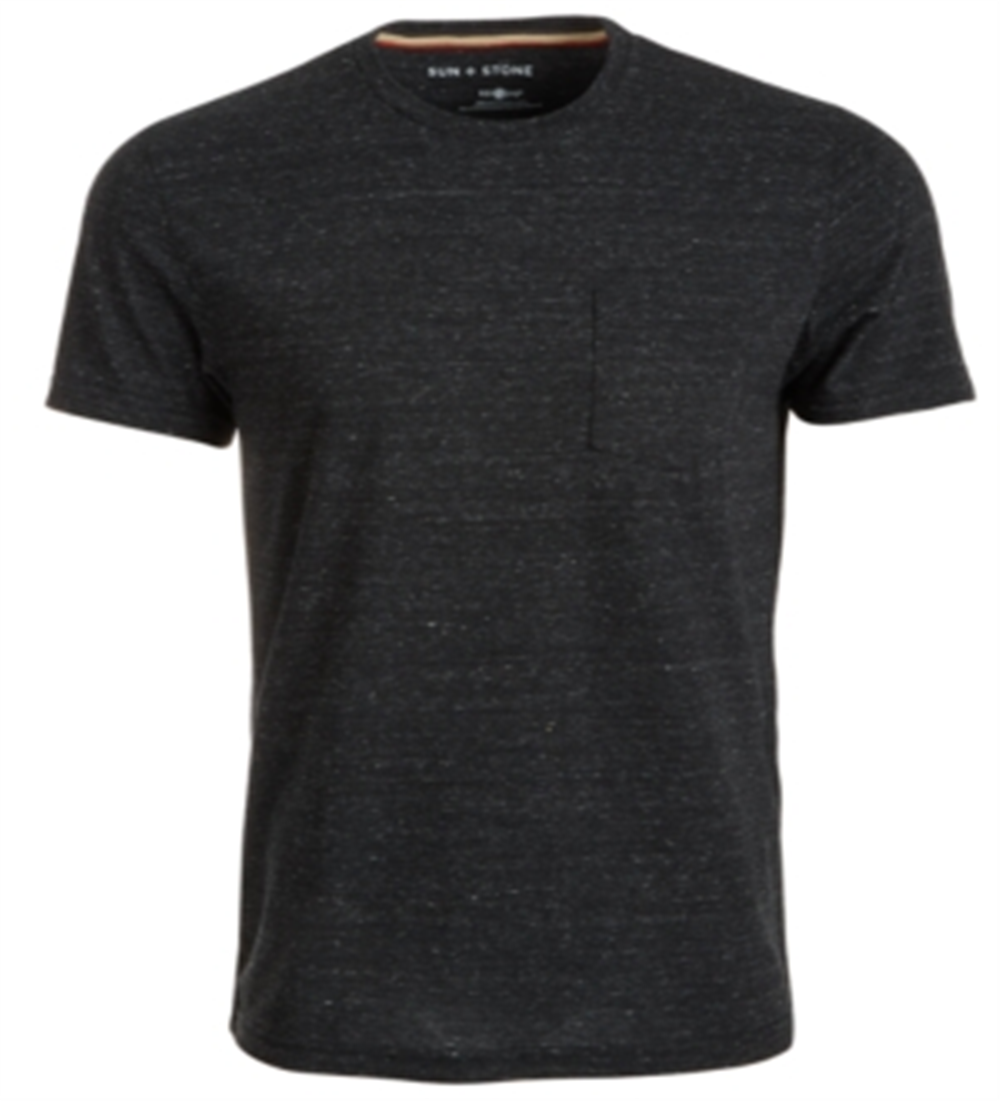 Sun + Stone Men's Nep Crew T-Shirt Black Size XX-Large