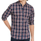 Sun + Stone Men's Dio Plaid Shirt Blue Size Small