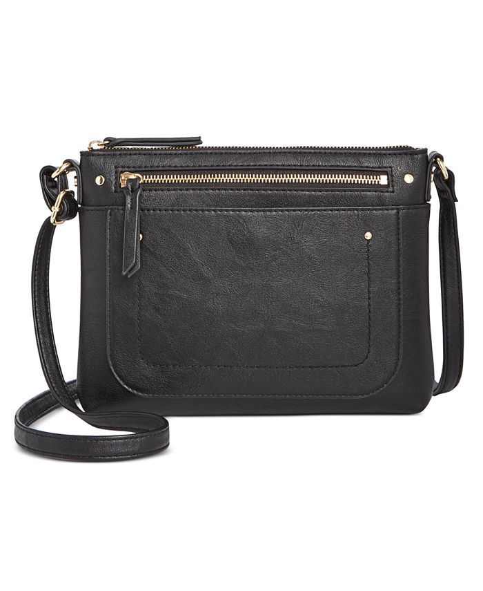 INC International Concepts Women's Riverton East West Crossbody Black Size Regular