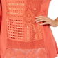 JM Collection Women's Cotton Crochet Patchwork Top Orange Size X-Small
