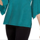 JM Collection Women's Embellished Flared Sleeve Top Green Size Medium