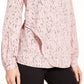 Alfani Women's Abstract Print Draped Blouse Pink Size X-Small