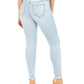INC International Concepts Women's Curvy Rip & Repair Skinny Jeans Blue Size 10