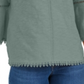 Style & Co Women's Crochet Trim Bell-Sleeve Top Green Size Large